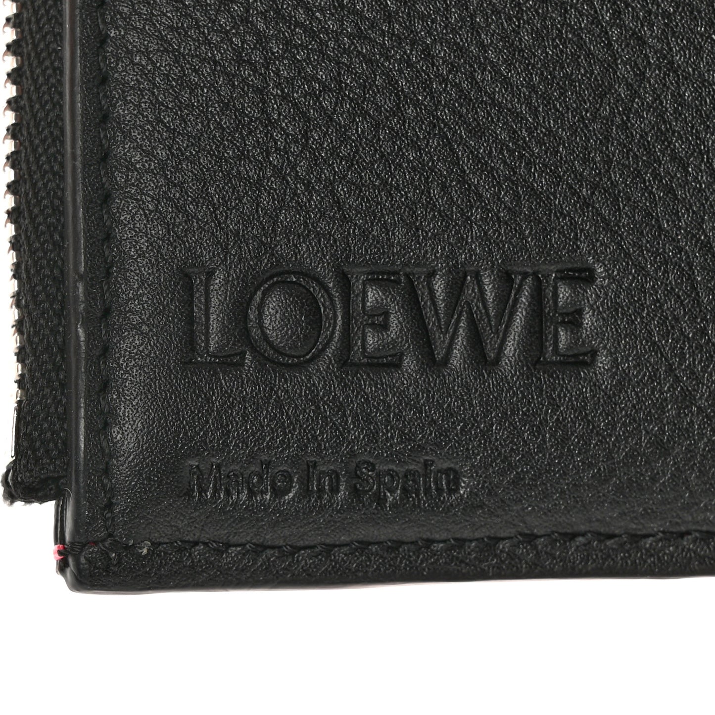 Grained Calfskin Small Vertical Wallet Wild Rose Raspberry