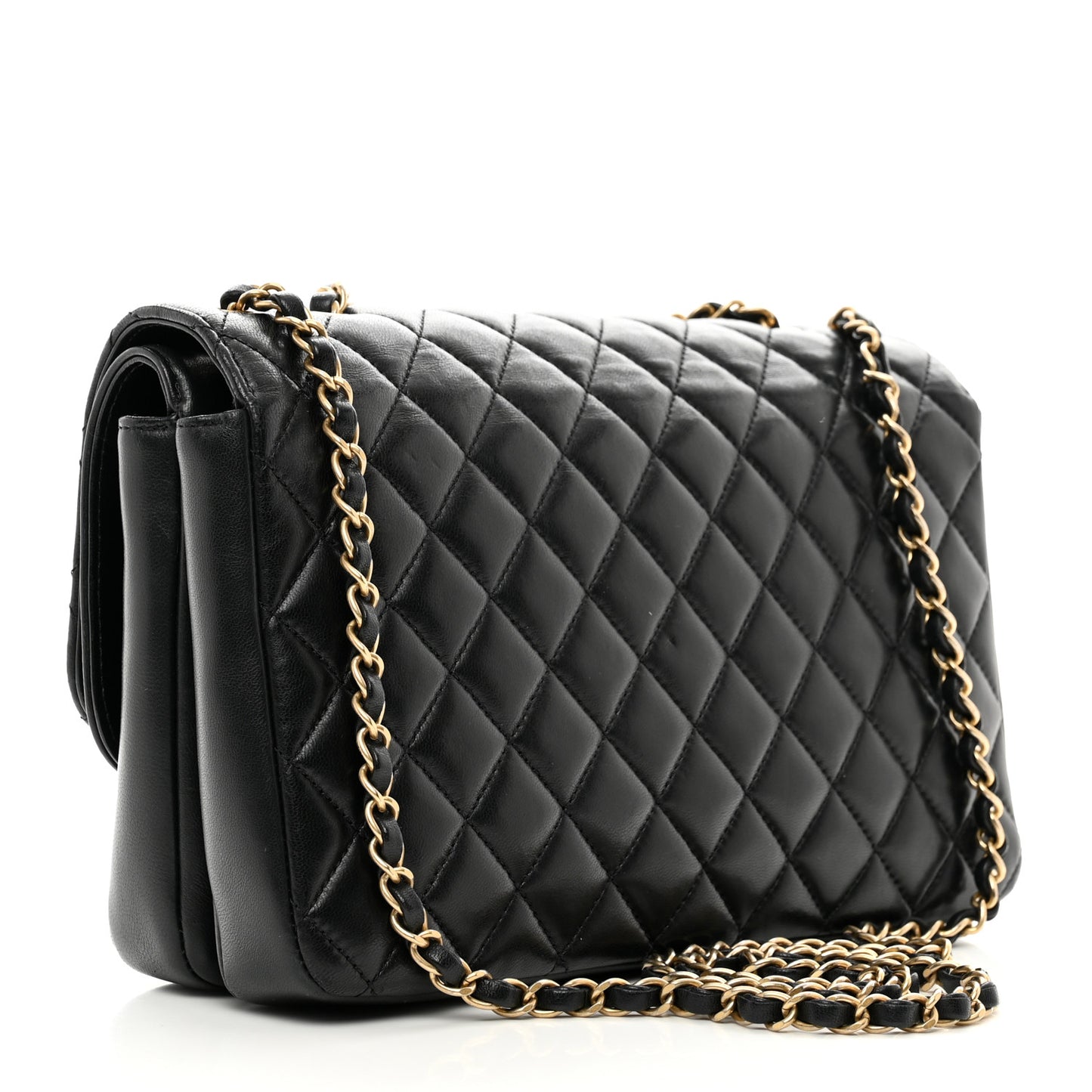 Lambskin Quilted Large CC Chic Flap Black