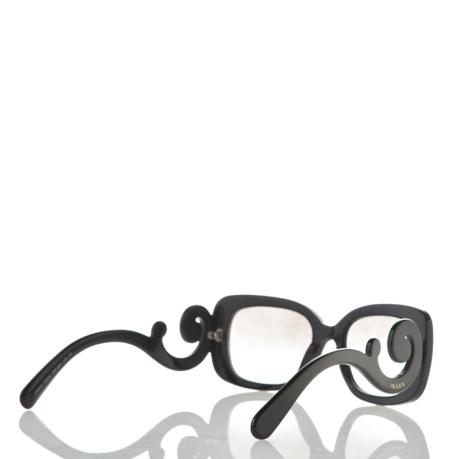 Prada Acetate Baroque Sunglasses SPR 27O Black 4 of 8