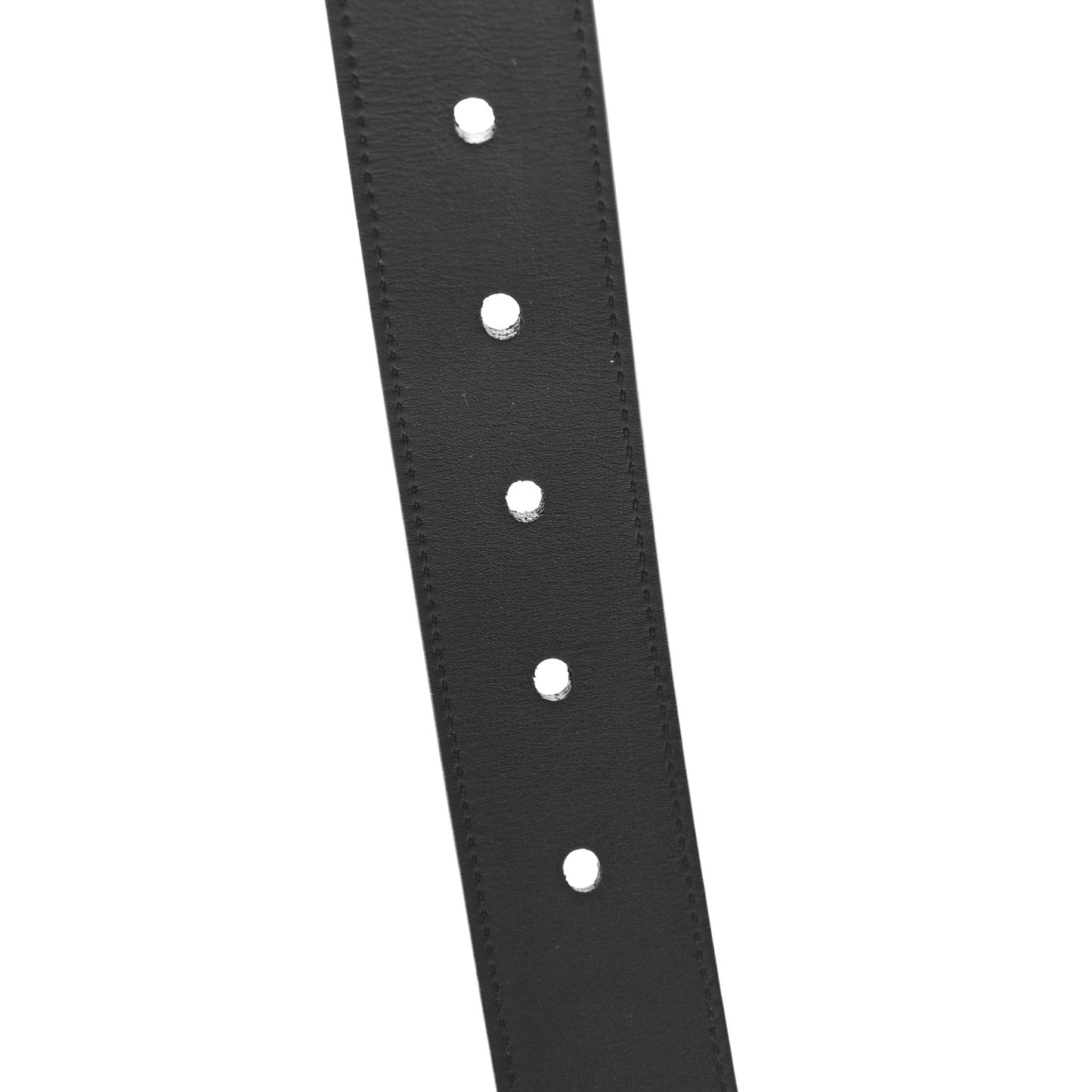 Calfskin Crocodile Embossed Monogram Square Buckle Belt 85 34 Black
