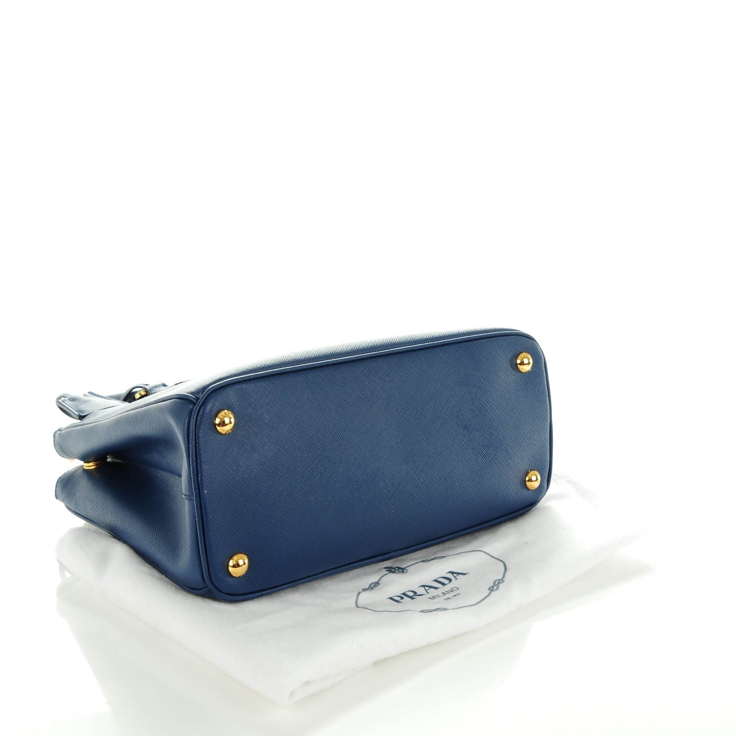 Prada Saffiano Small Galleria Double Zip Tote Bluette 4 of 8