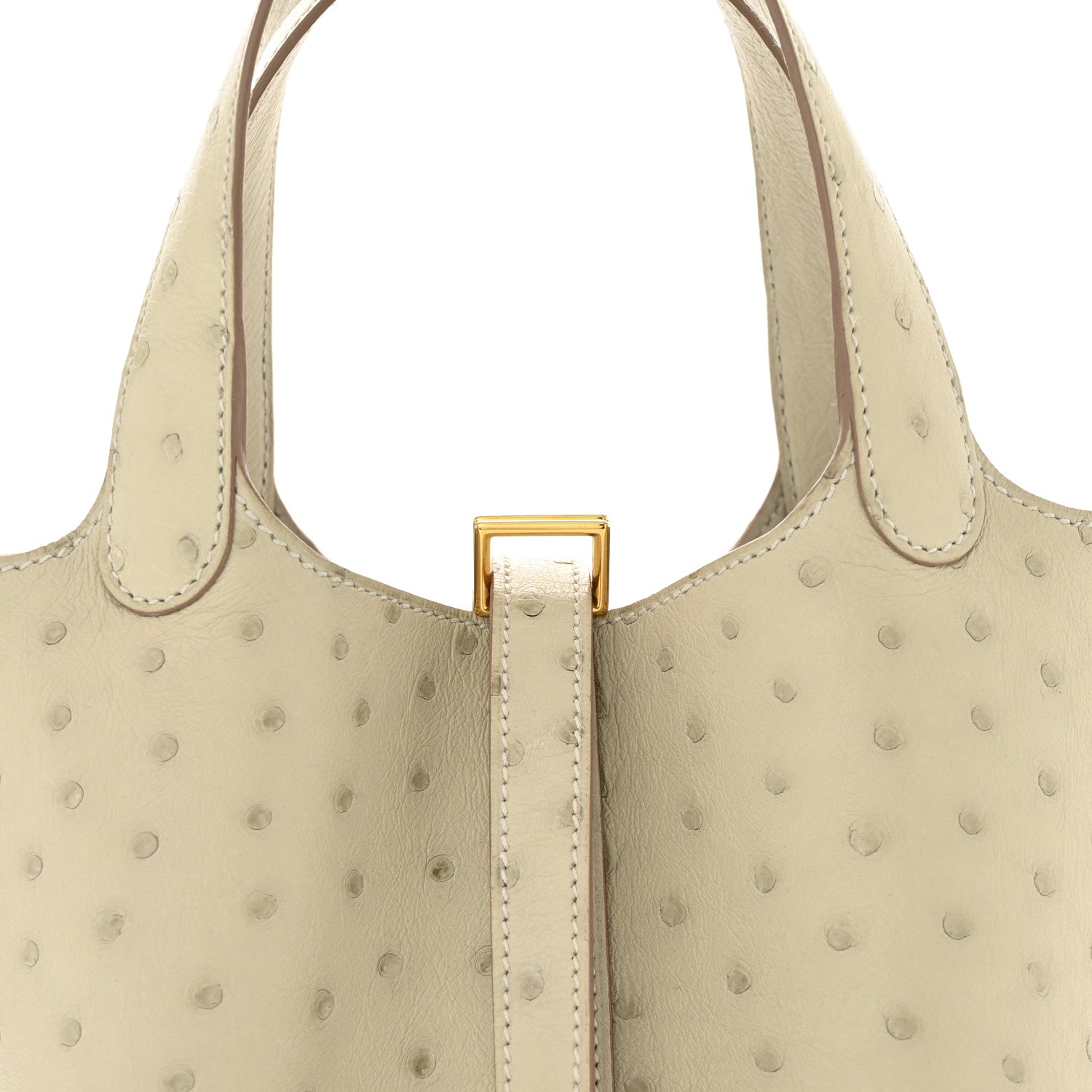 Hermes Ostrich Picotin Lock 18 Gris Perle 8 of 12
