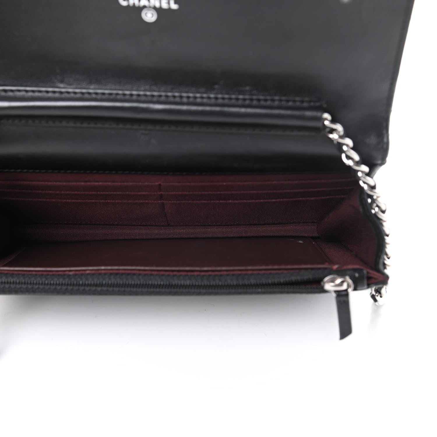 Chanel Lambskin Quilted Wallet On Chain WOC Black 5 of 16