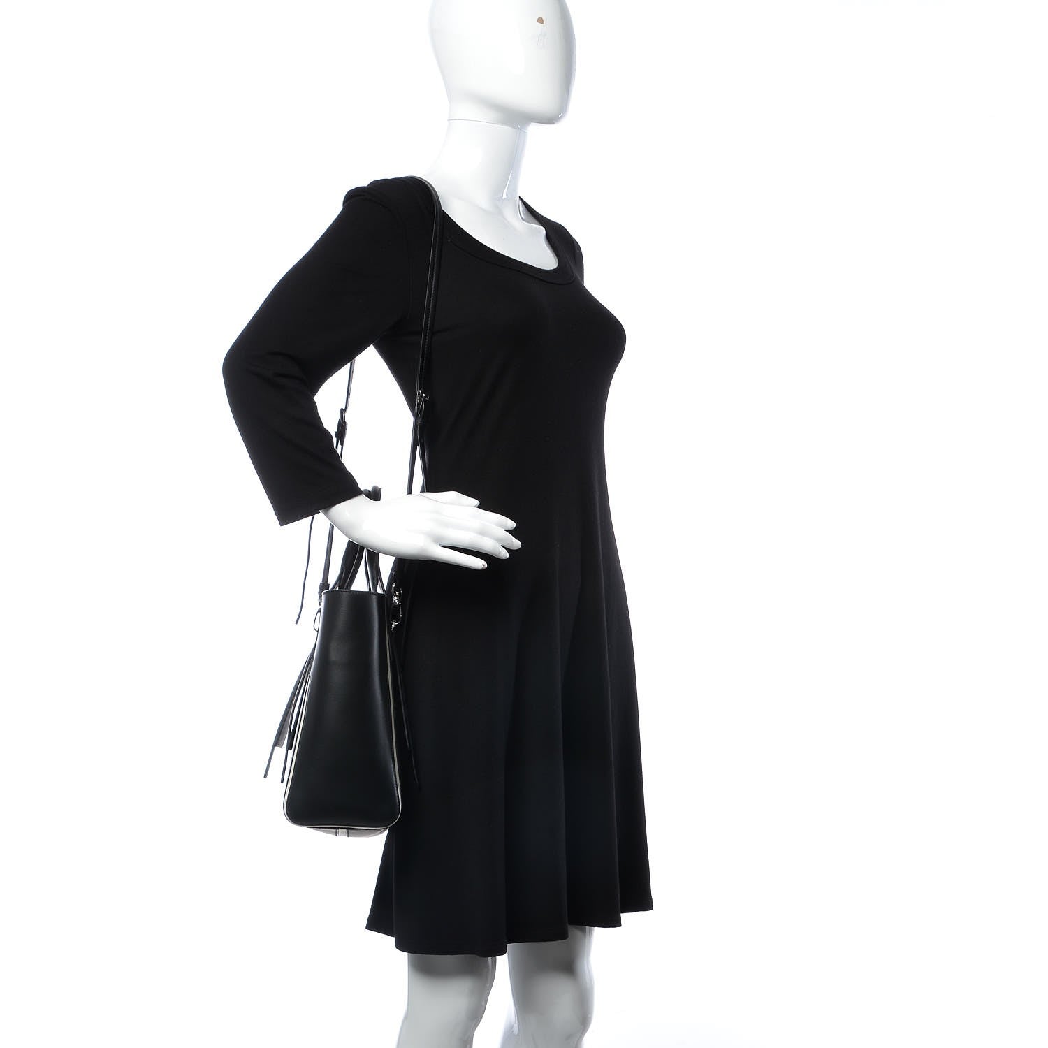 Prada Grace Lux Light Small Ouverture Shoulder Bag Black White 3 of 14