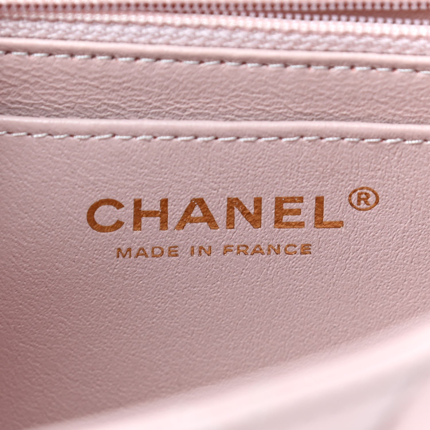 Chanel Calfskin Chevron Quilted Mini Rectangular Flap Light Pink 8 of 9