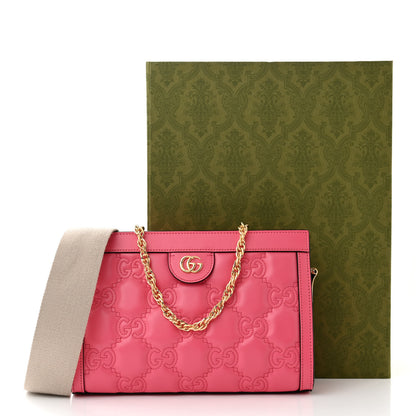 Gucci Calfskin GG Matelasse Small Slim Chain Shoulder Bag Rhodamine Pink Natural 12 of 12