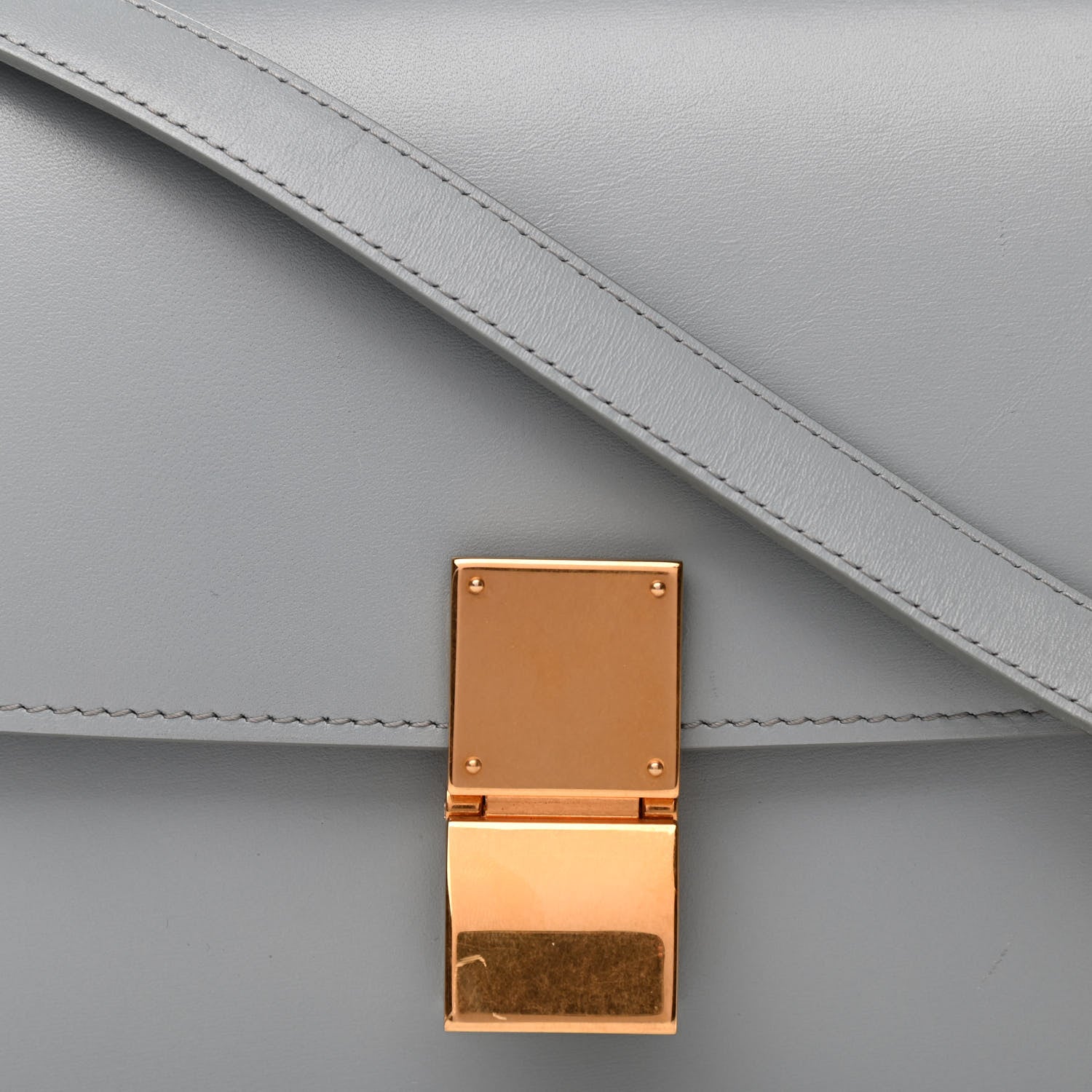 Celine Box Calfskin Medium Classic Box Flap Bag Zinc 8 of 10