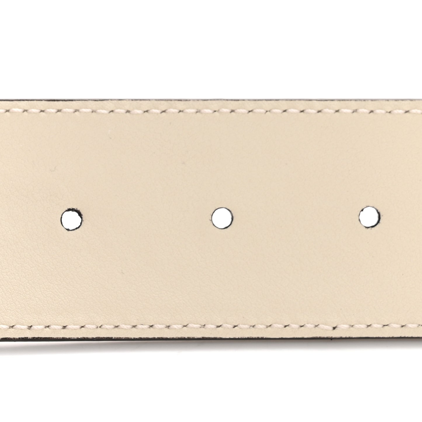 GG Supreme Monogram Matte Plutone Calfskin Double G 40mm Belt 80 32 Beige Ebony Mystic White