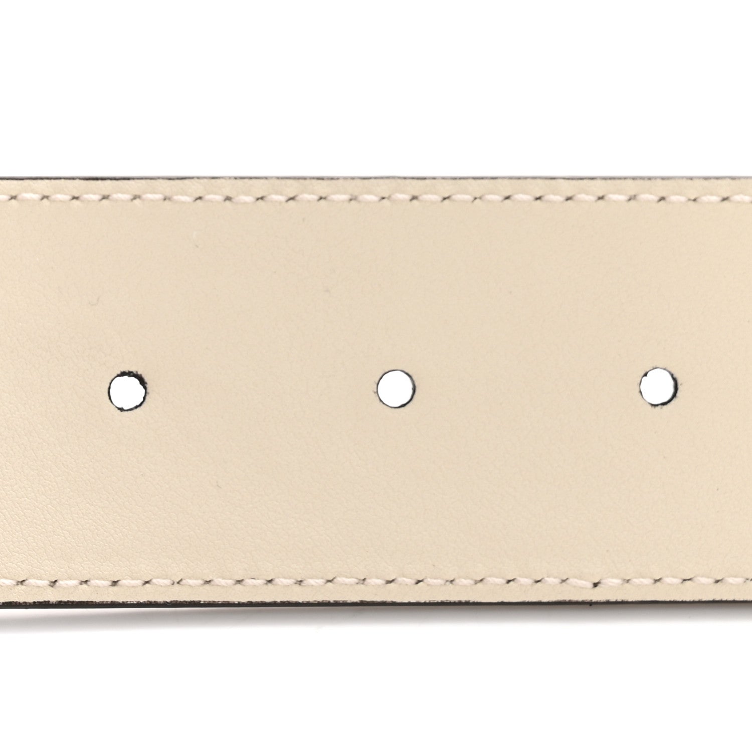 Gucci GG Supreme Monogram Matte Plutone Calfskin Double G 40mm Belt 80 32 Beige Ebony Mystic White 4 of 5
