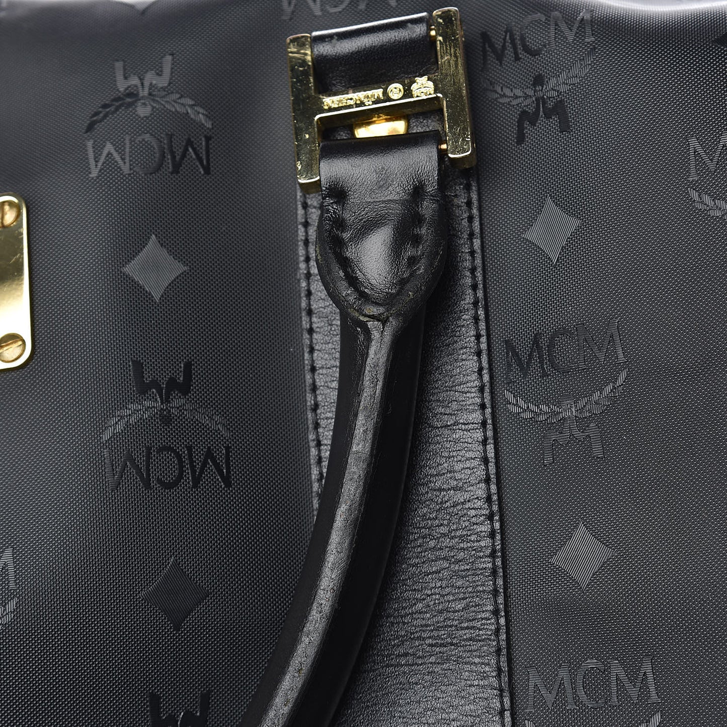 Monogram Coated Canvas Weekender Black