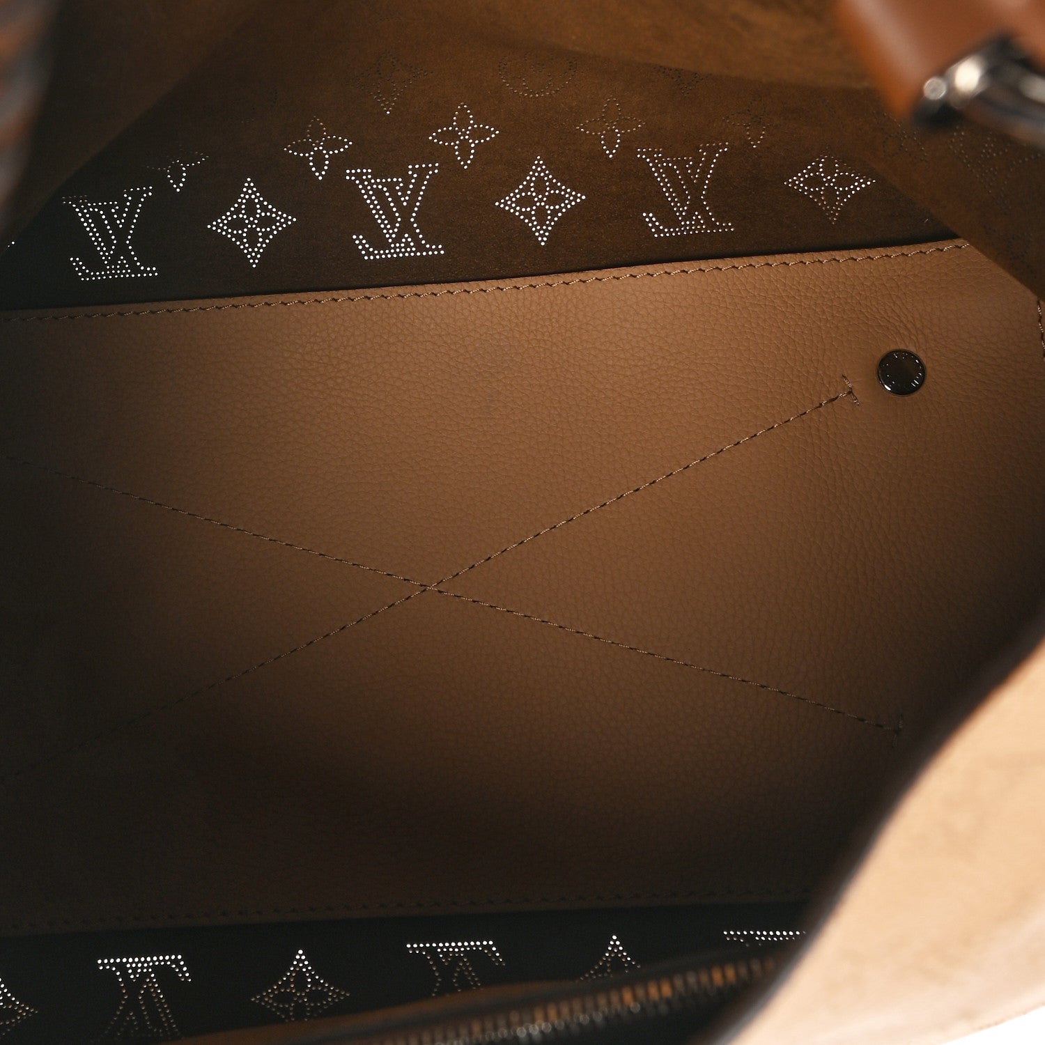 Louis Vuitton Mahina Carmel Hobo Arizona Brown 5 of 10