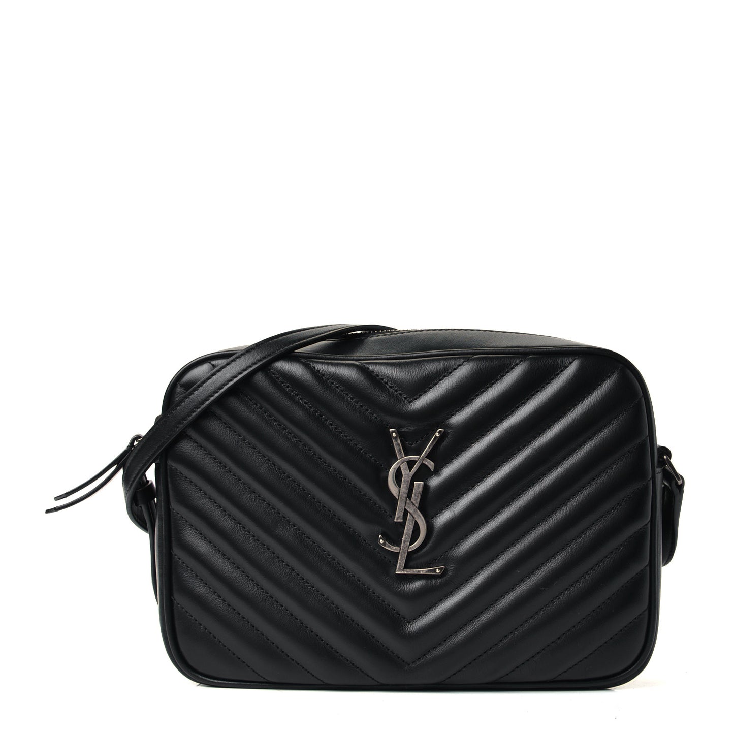 Calfskin Matelasse Monogram Lou Camera Bag Black
