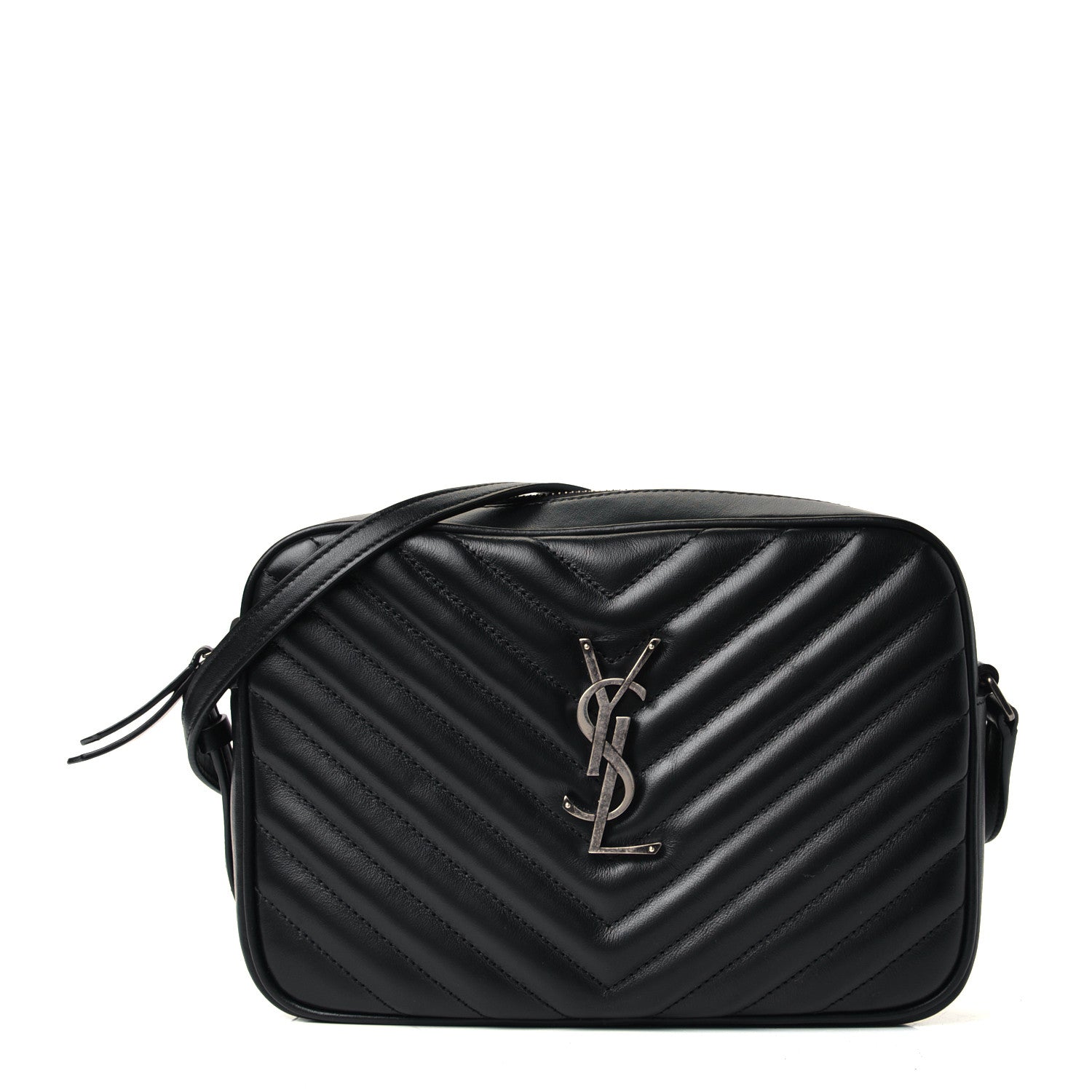 Saint Laurent Calfskin Matelasse Monogram Lou Camera Bag Black 1 of 4