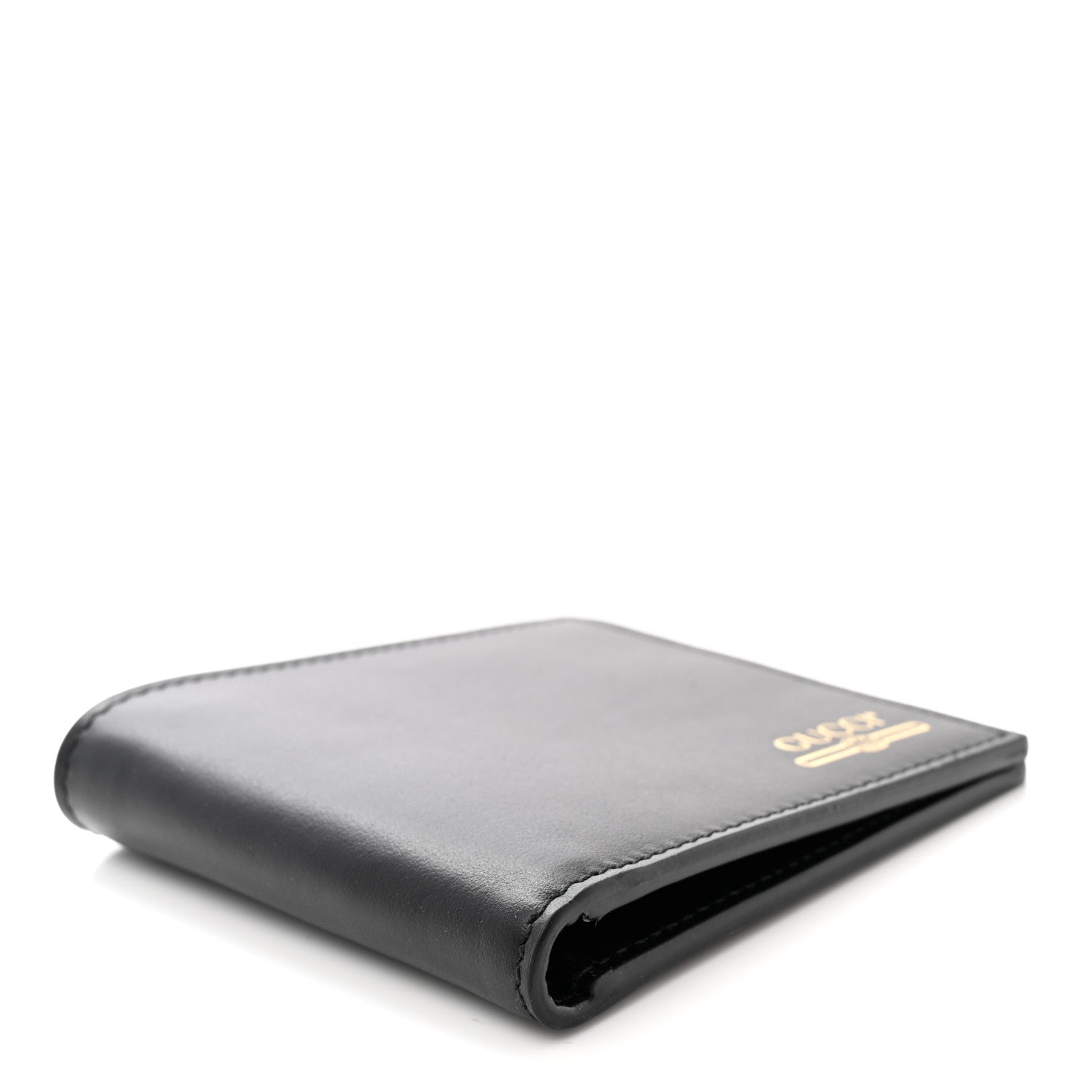 Gucci Plutone Calfskin Logo Bi-Fold Wallet Black 4 of 8