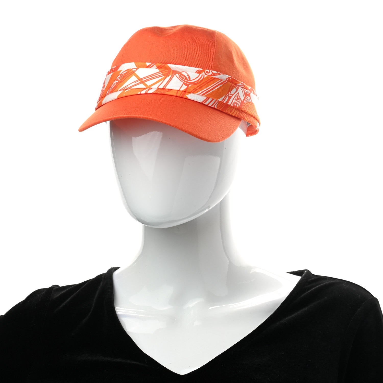 Hermes Cotton Silk Anna Cap 57 Orange 2 of 9