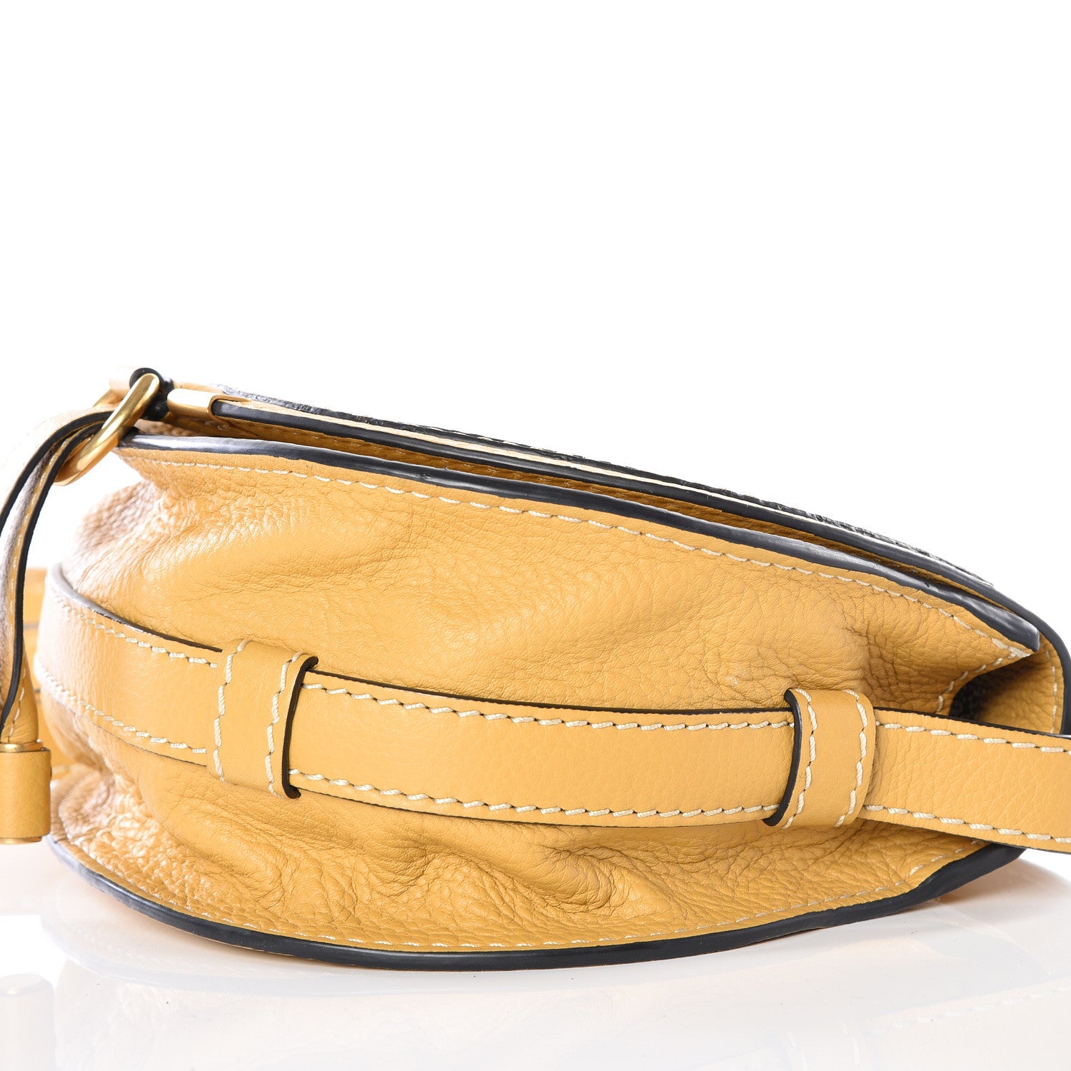 Chloe Calfskin Mini Marcie Round Crossbody Bag Dusty Yellow 9 of 11