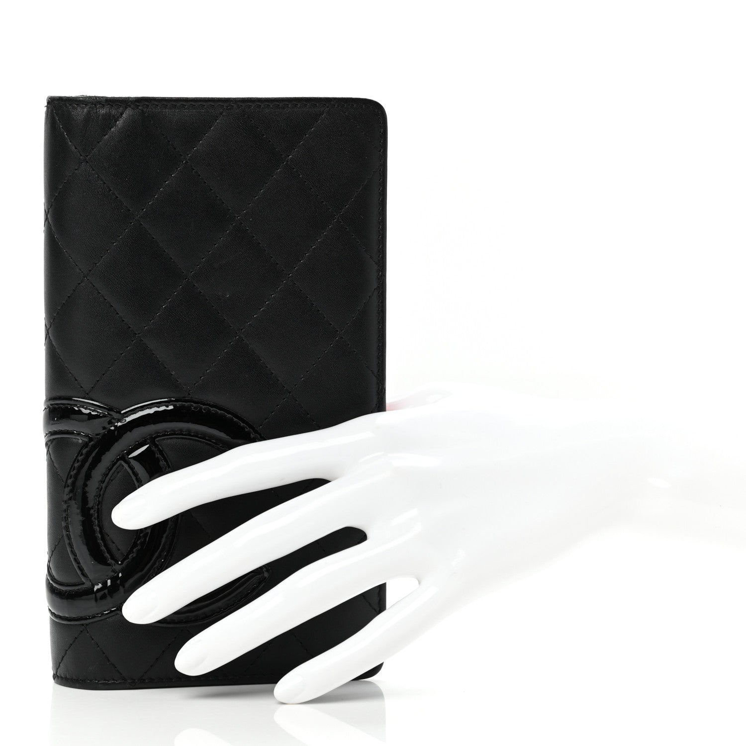 Chanel Calfskin Quilted Cambon Yen Wallet Black 2 of 9