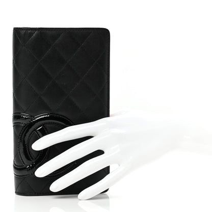 Chanel Calfskin Quilted Cambon Yen Wallet Black 2 of 9