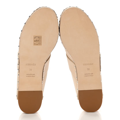 Hermes Calfskin Calya Mules 39 Hetre 5 of 9