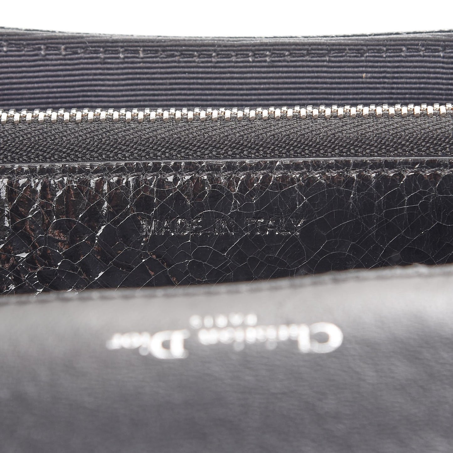 Ceramic Effect Deerskin Diorama Satchel Black