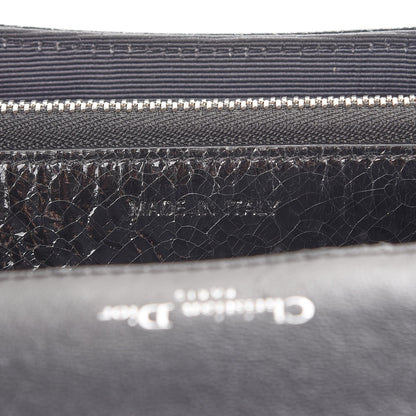 Christian Dior Ceramic Effect Deerskin Diorama Satchel Black 7 of 8