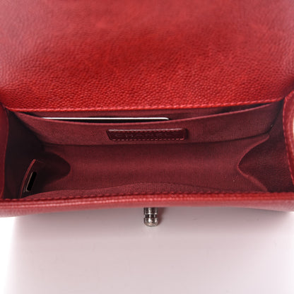 Chanel Caviar Quilted Small Boy Flap Dark Red 5 of 12