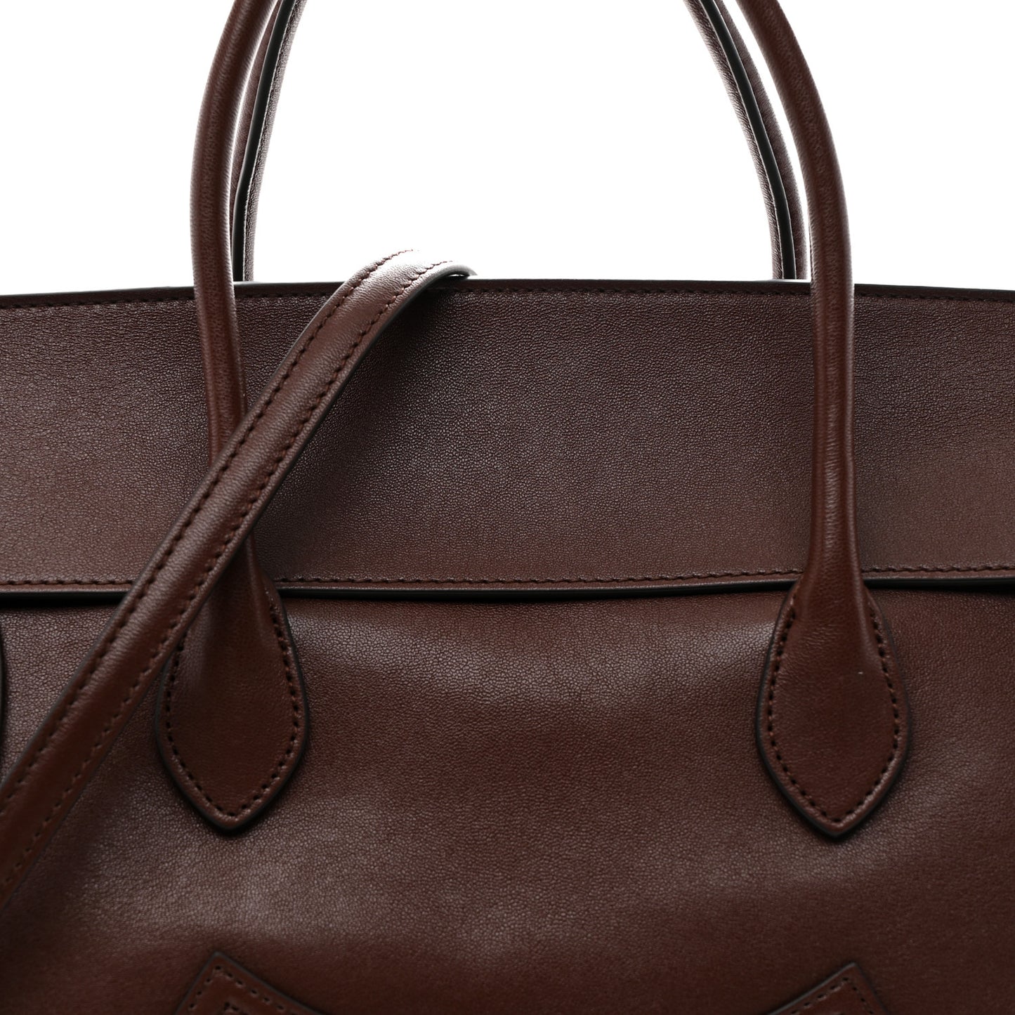 Supple Shiny Lambskin Medium Smiling New Luggage Brick