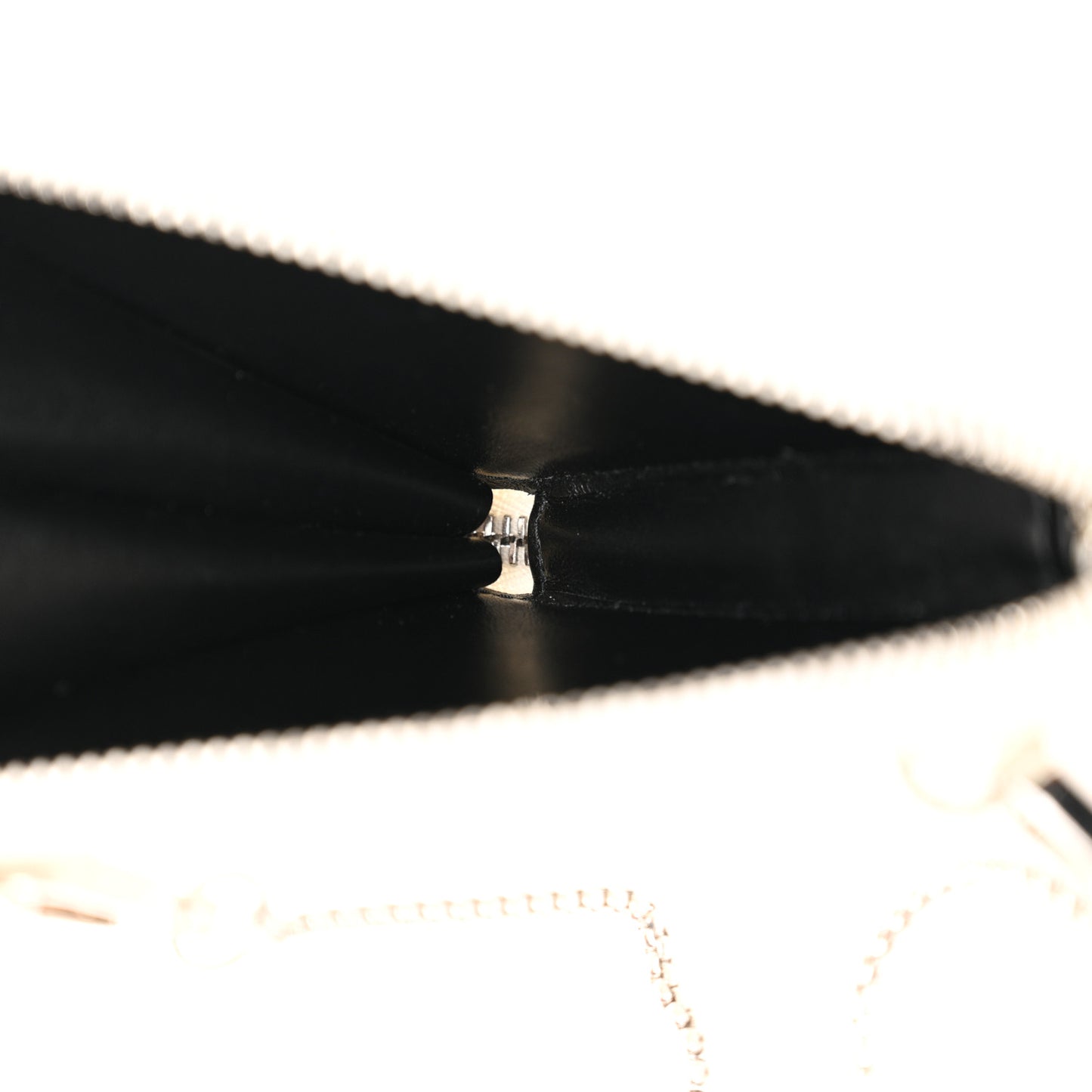 Spazzolato Mini Triangle Chain Crossbody Pouch White