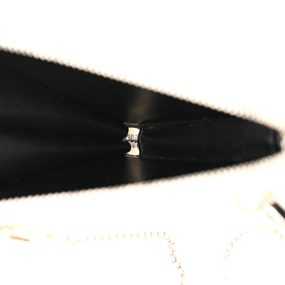 Prada Spazzolato Mini Triangle Chain Crossbody Pouch White 5 of 10
