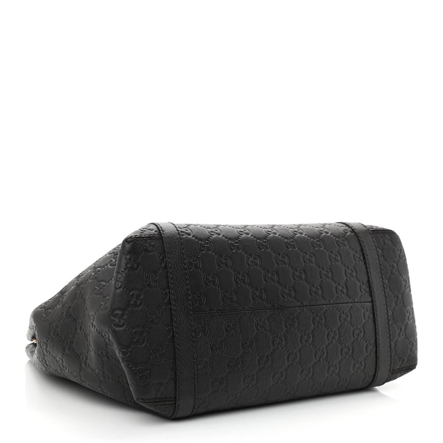 Guccissima New Ladies Web Tote Dark Brown