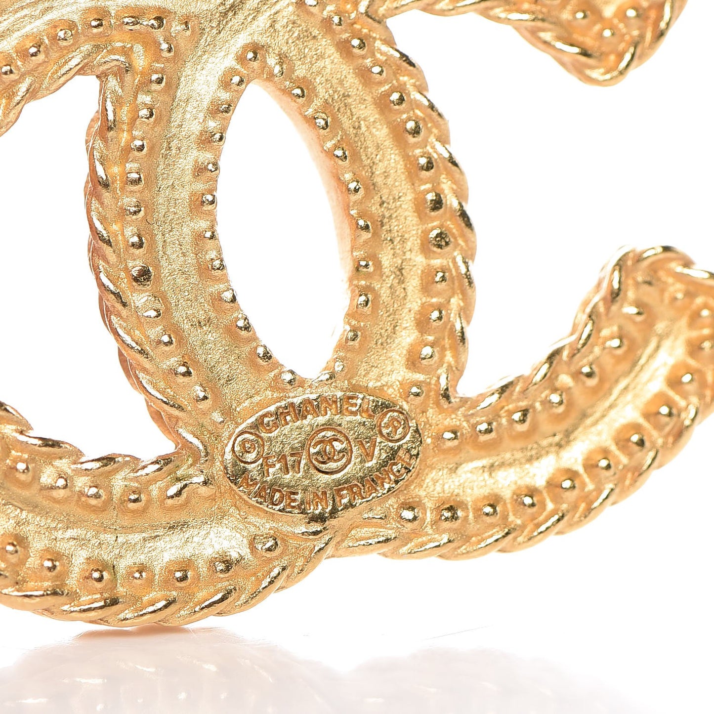 CC Drop Earrings Matte Gold
