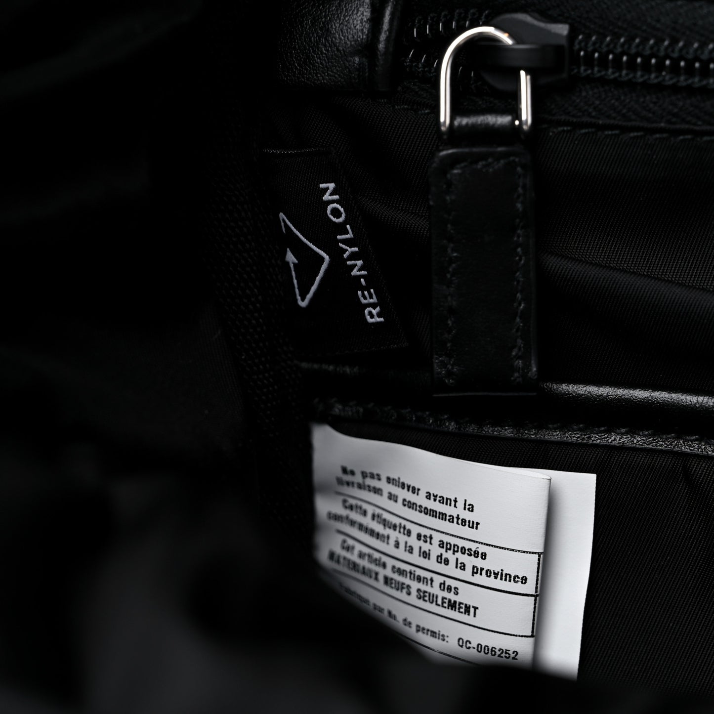 Re-Nylon Men's Padded Logo Backpack With Hood Black