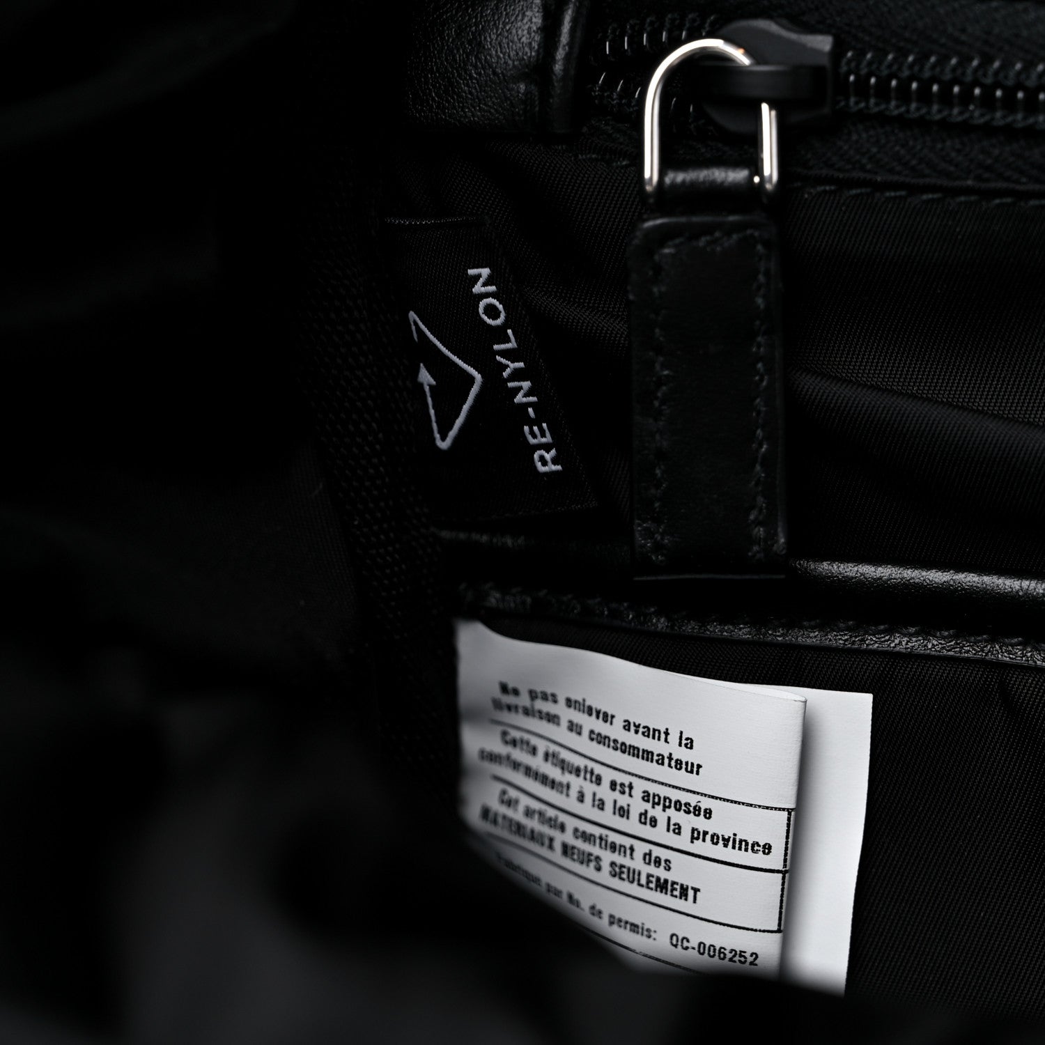 Prada Re-Nylon Men's Padded Logo Backpack With Hood Black 7 of 11