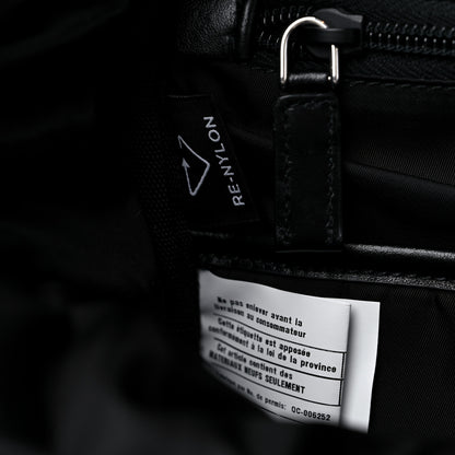 Prada Re-Nylon Men's Padded Logo Backpack With Hood Black 7 of 11