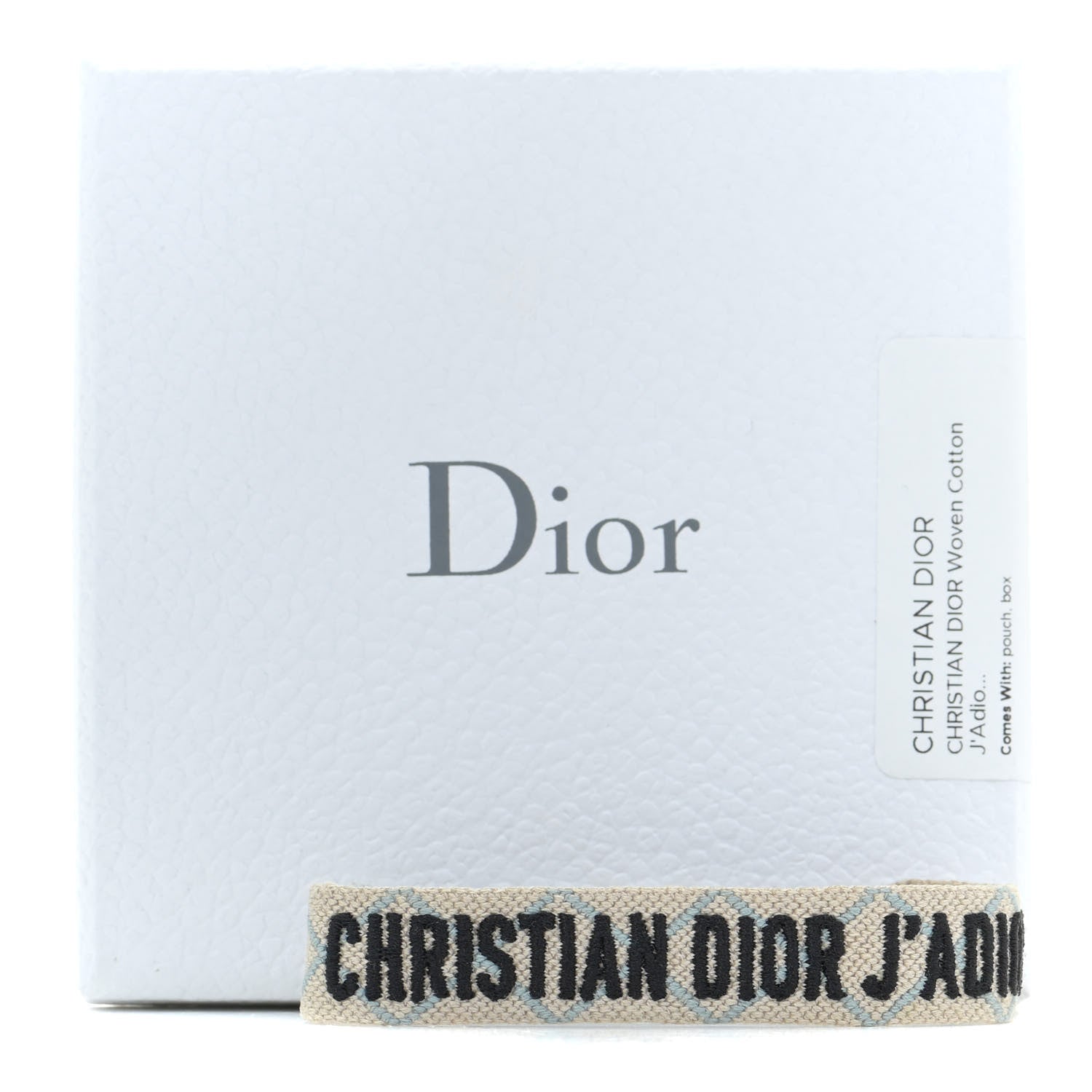 Christian Dior Woven Cotton J'Adior Friendship Bracelet Beige 4 of 4