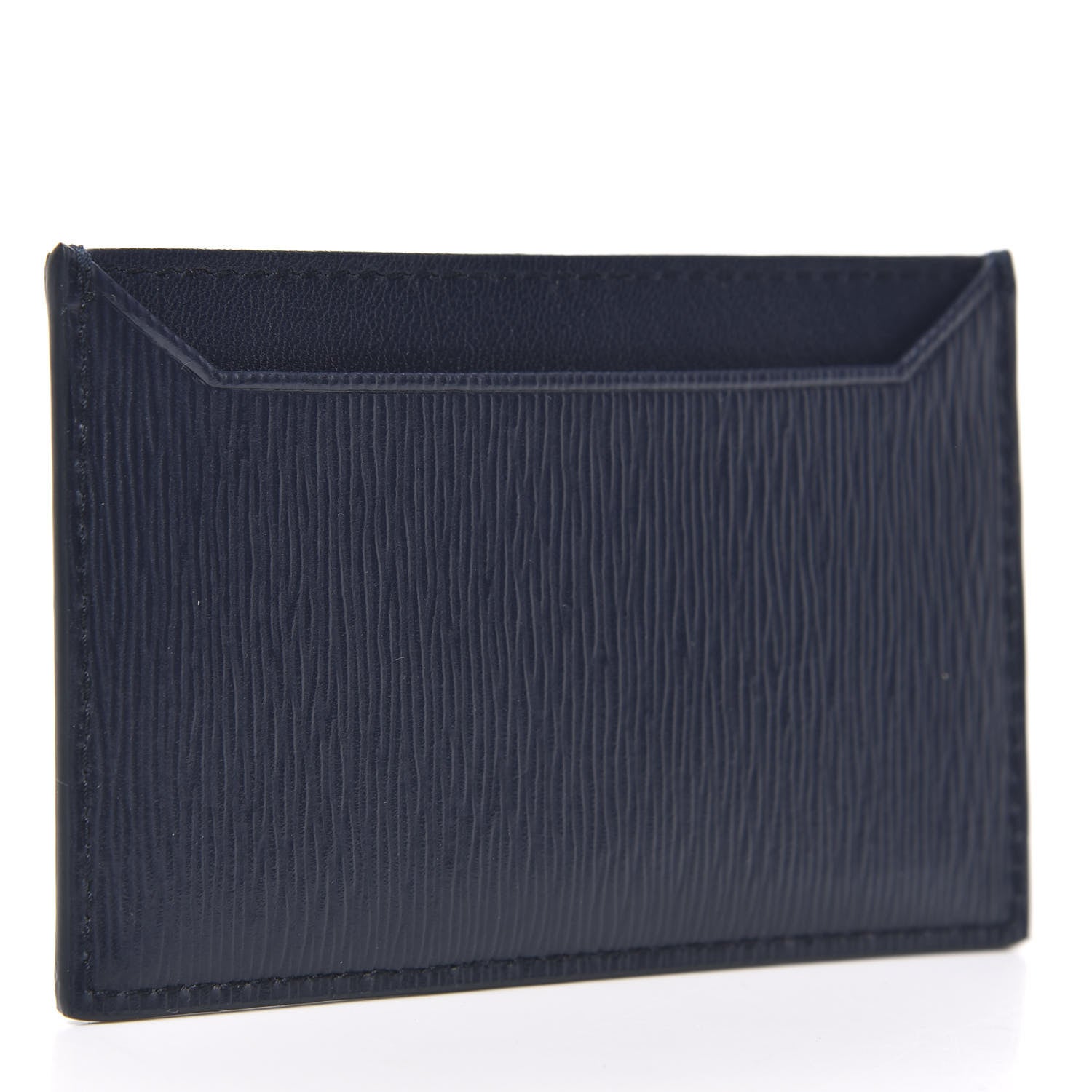 Prada Vitello Move Metal Card Case Baltico 3 of 6