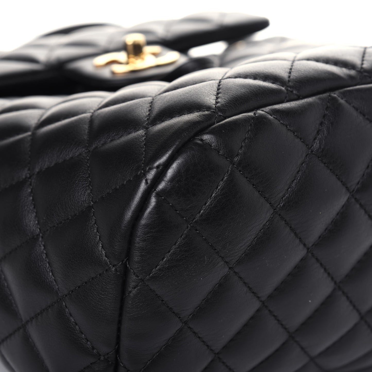 Lambskin Quilted Small Urban Spirit Backpack Black