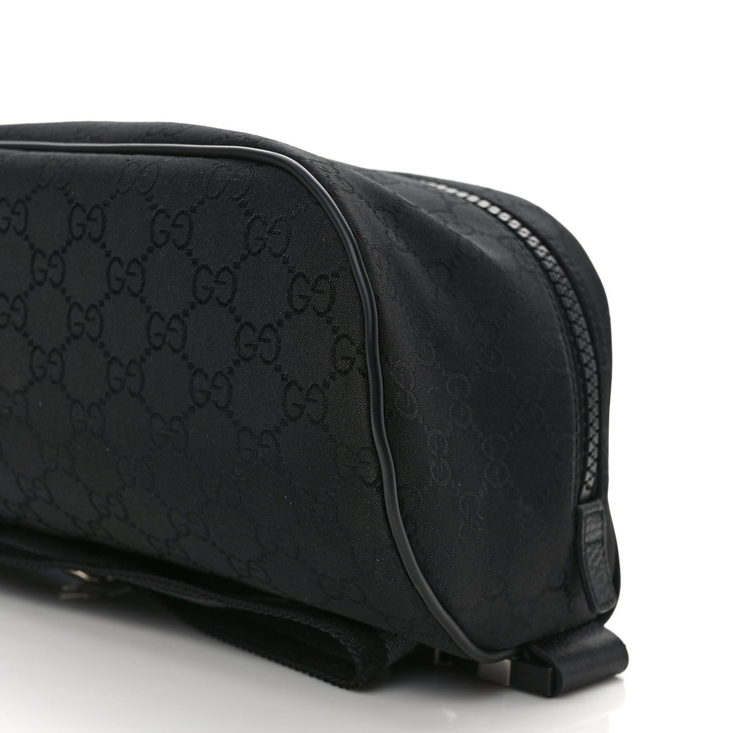 Nylon Monogram Fanny Pack Belt Bag Black