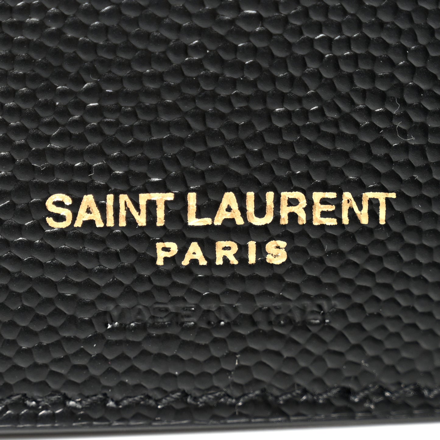 Grain De Poudre Matelasse Chevron Monogram Compact Tri Fold Wallet Black