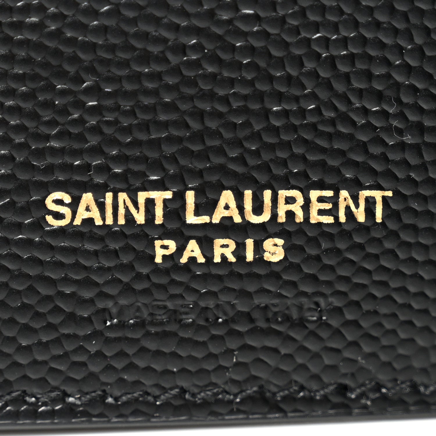 Saint Laurent Grain De Poudre Matelasse Chevron Monogram Compact Tri Fold Wallet Black 6 of 8