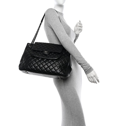 Chanel Calfskin Quilted Flap Tote Black 2 of 10