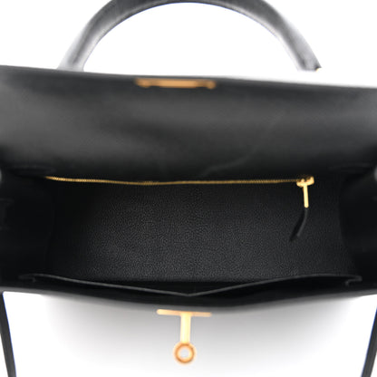 Hermes Epsom Kelly Sellier 28 Black 5 of 13