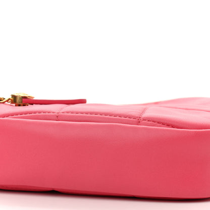 Chanel Lambskin Quilted Diamond Clutch With Chain Pink 9 of 10