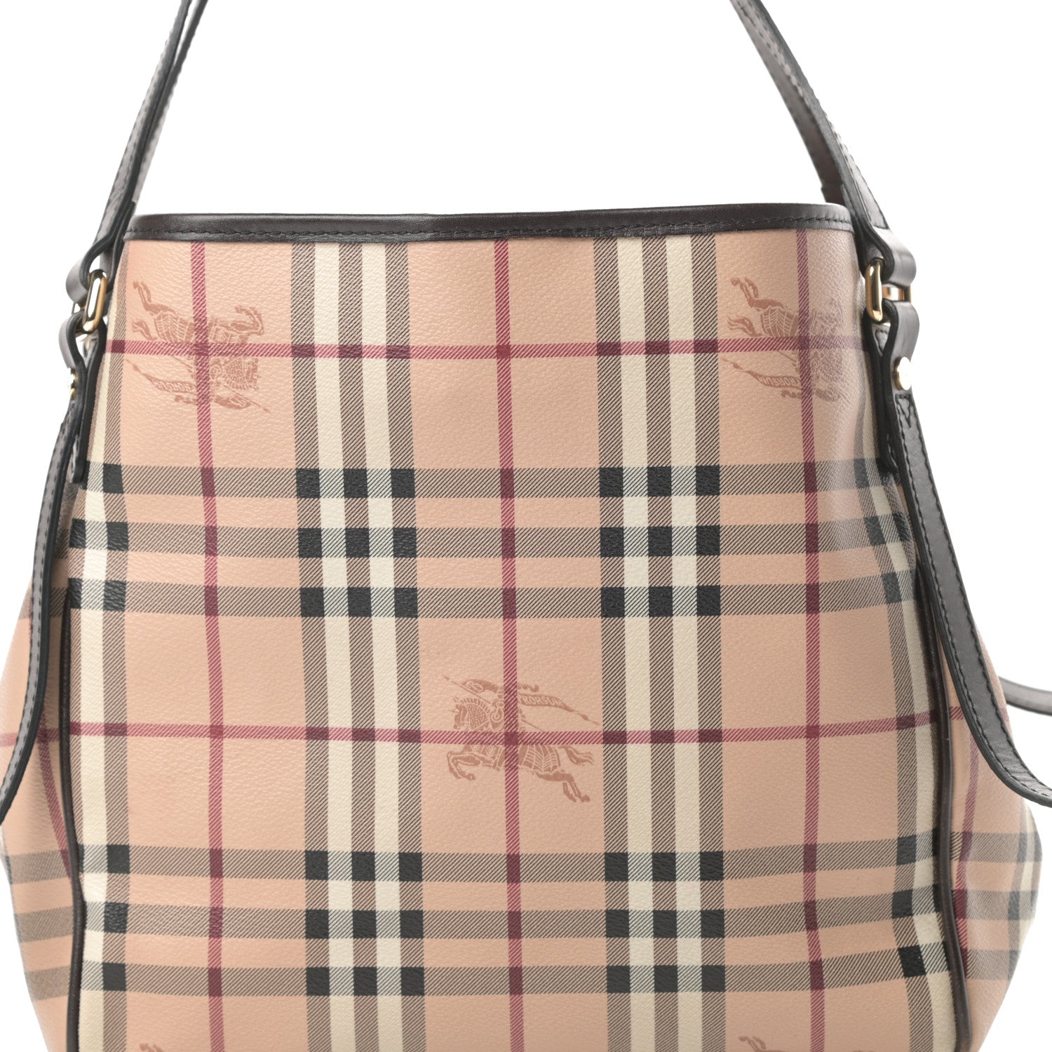 Burberry Haymarket Check Small Canterbury Tote Chocolate 9 of 13