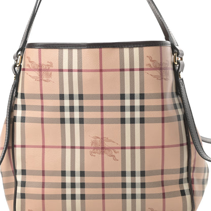 Burberry Haymarket Check Small Canterbury Tote Chocolate 9 of 13