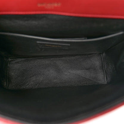 Saint Laurent Lambskin Matelasse Monogram Large Vicky Chain Bag Rouge Eros 5 of 11