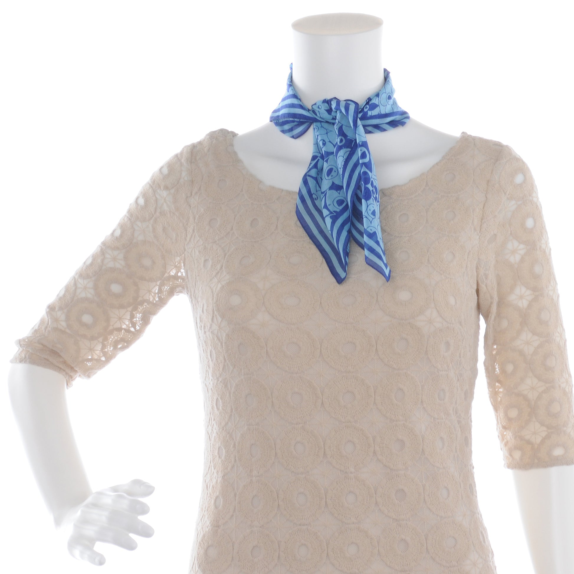 Louis Vuitton Cotton Cosmic Blossom Bandana Blue 4 of 6