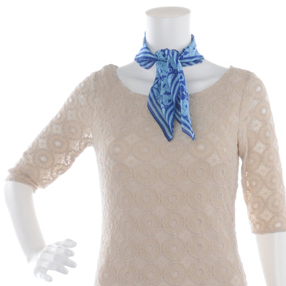 Louis Vuitton Cotton Cosmic Blossom Bandana Blue 4 of 6