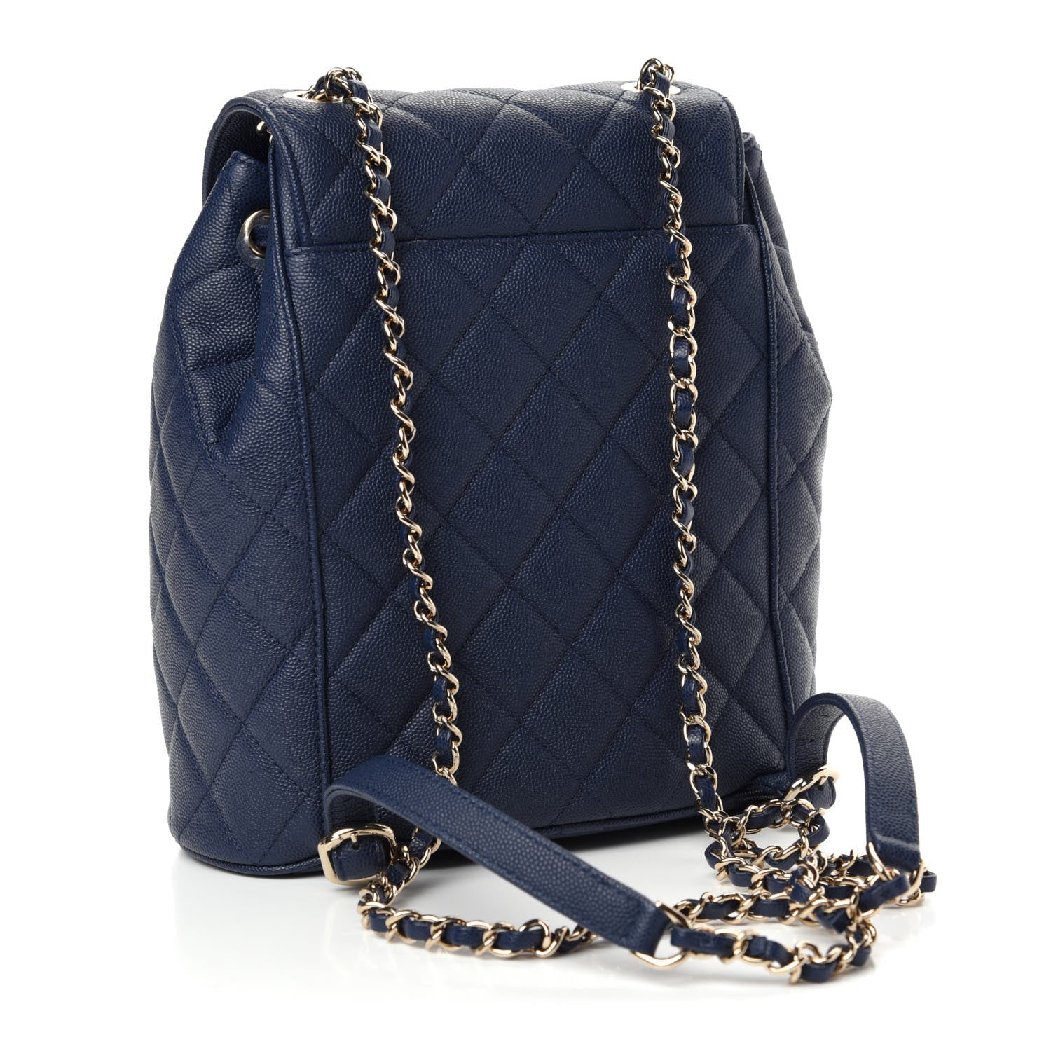 Chanel Caviar Quilted Backpack Bag Navy 2 of 10