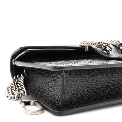 Gucci Jacquard Black Denim GG Monogram Super Mini Dionysus Shoulder Bag Black Ivory 8 of 9